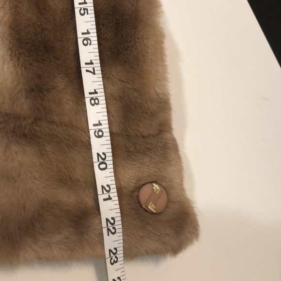 Vintage Light Brown Faux Fur Button Up Coat size 14 - Picture 14 of 15